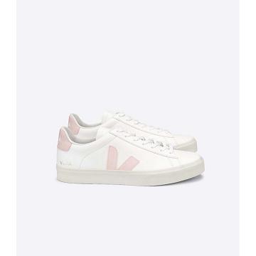 Veja CAMPO CHROMEFREE Low Tops Sneakers Damske White/Pink | SK 463KOR